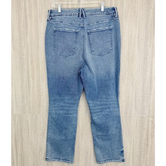 Good American Jeans Womens Size 16 Good Curve Straight High Rise Ankle Stretch - Picture 2 of 12